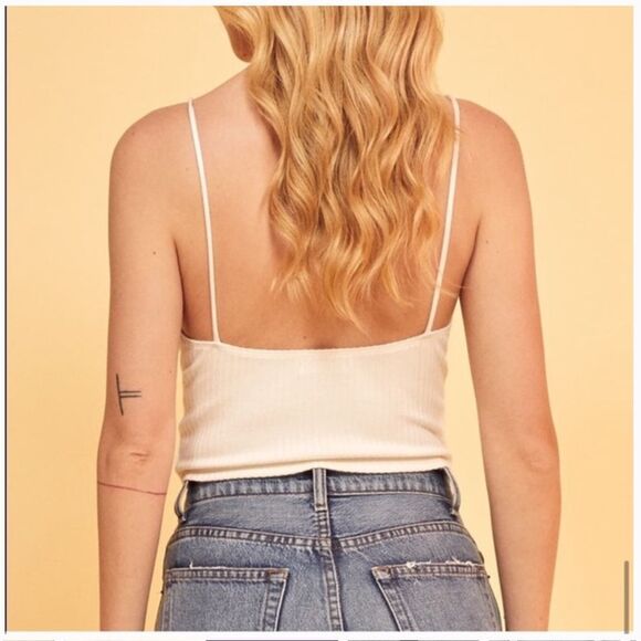 REFORMATION LEIGH RUCHED CAMISOLE SZ Medium - Picture 2 of 10